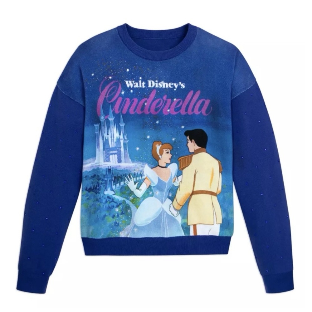Disney Store NYC Cinderella 75th Anniversary Sweater for Women Magic Shoe NWT
